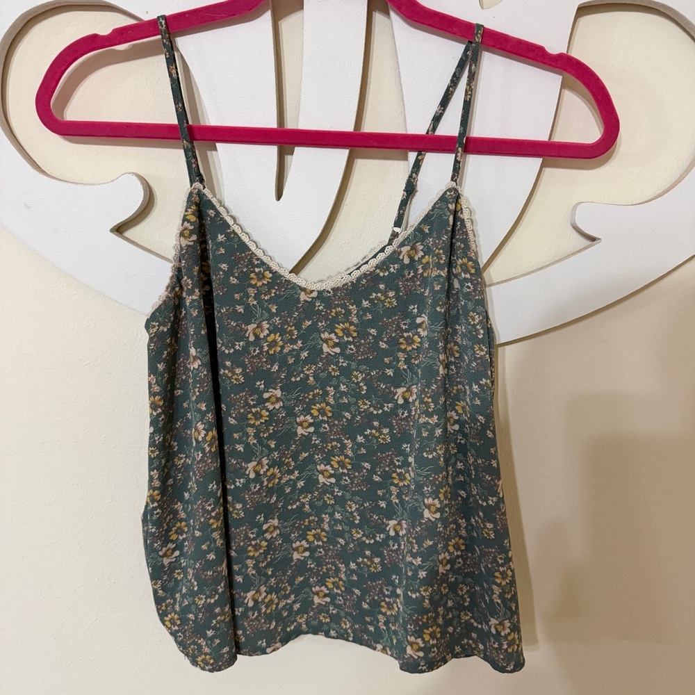 June & Hudson Floral Teal Camisole